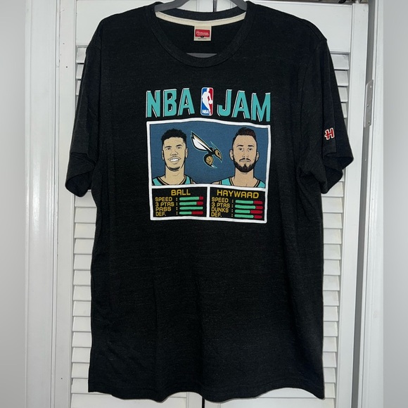 LaMelo Ball & Gordon Hayward Charlotte Hornets Homage NBA Jam -Heathered Black - Picture 1 of 9